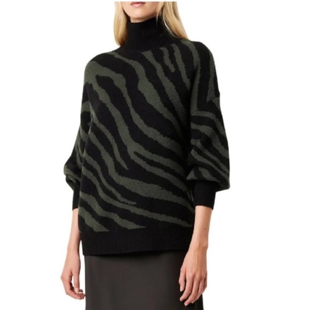 French Connection Oversized Tiger Jacquard Sweater